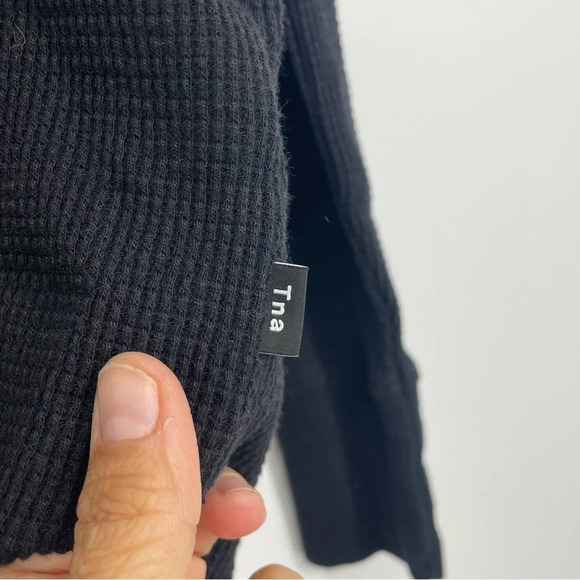 Tna black waffle knit turtleneck shirt small - Picture 3 of 7